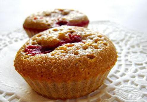 Lækker muffins. Opskriften på en kirsebær