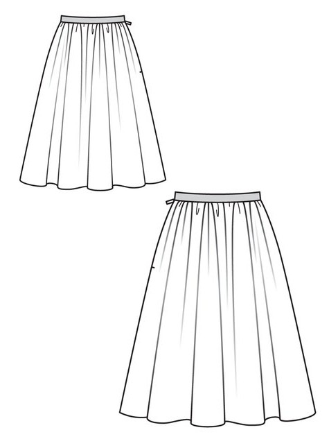 hvordan man syer nederdel klokke mønster