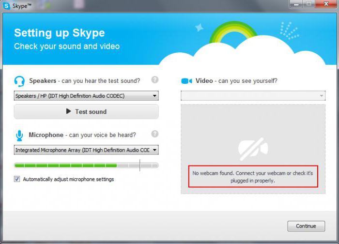 Skype fandt ikke kamera på bærbar computer