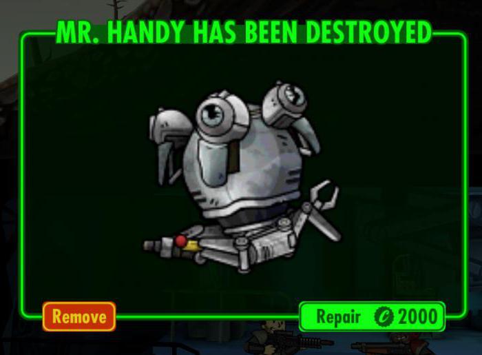 Universal robotter i Fallout Shelter. Sådan repareres hr. Assistent?
