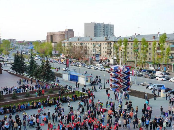 Befolkningen i Tyumen, en stor industriby Sibirien