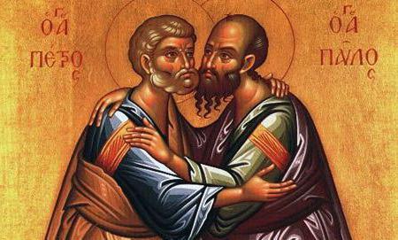 Dag for de hellige apostle Peter og Paulus. Navn Pauls navn