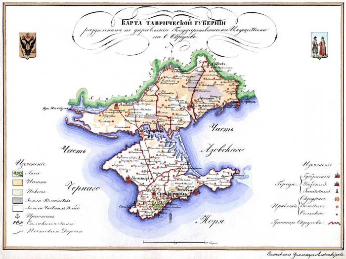 Taurian Gubernia. Krimlandets udviklingstid og velstand.