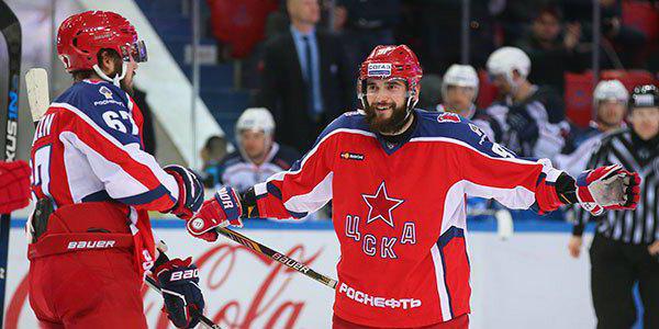 Forsvarer af hockey klubben CSKA Nikita Pivtsakin